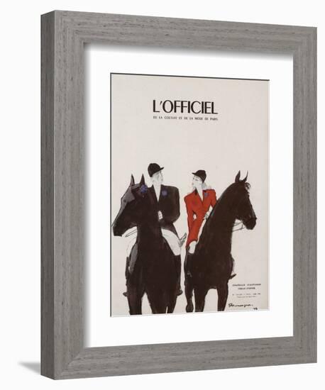 L'Officiel - Chapeaux d'Automne, Tissus d'Hiver-Mourgue-Framed Premium Giclee Print