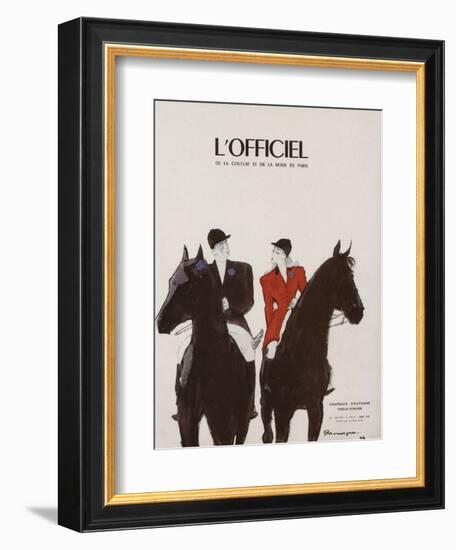 L'Officiel - Chapeaux d'Automne, Tissus d'Hiver-Mourgue-Framed Premium Giclee Print