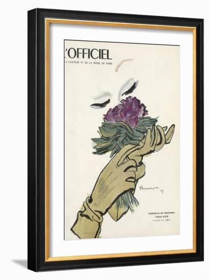 L'Officiel - Chapeaux de Printemps, Tissus d'Été-Mourgue-Framed Premium Giclee Print