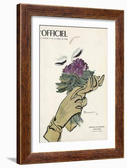 L'Officiel - Chapeaux de Printemps, Tissus d'Été-Mourgue-Framed Art Print