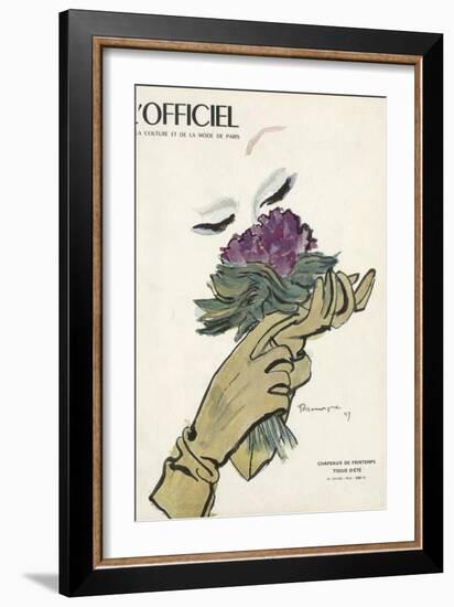 L'Officiel - Chapeaux de Printemps, Tissus d'Été-Mourgue-Framed Art Print