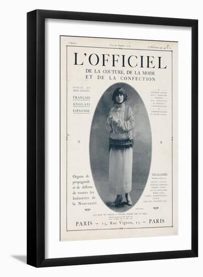 L'Officiel, December 15 1921 - Mlle Soria, Robe de Marshal&Armand-Delphi-Framed Premium Giclee Print