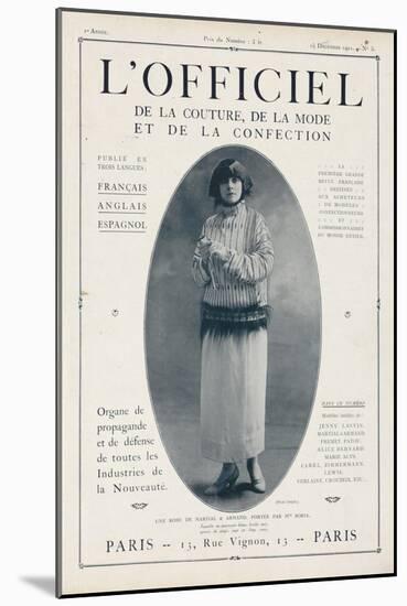 L'Officiel, December 15 1921 - Mlle Soria, Robe de Marshal&Armand-Delphi-Mounted Art Print