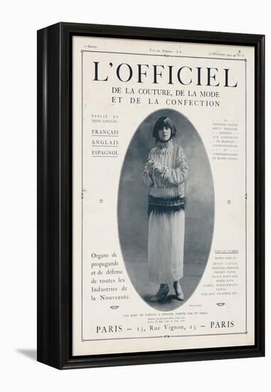 L'Officiel, December 15 1921 - Mlle Soria, Robe de Marshal&Armand-Delphi-Framed Stretched Canvas