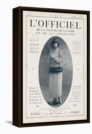 L'Officiel, December 15 1921 - Mlle Soria, Robe de Marshal&Armand-Delphi-Framed Stretched Canvas