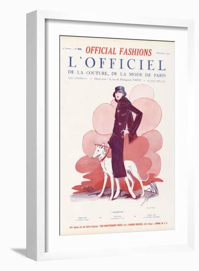 L'Officiel, December 1924 - Sleeping-Paul Poiret-Framed Art Print