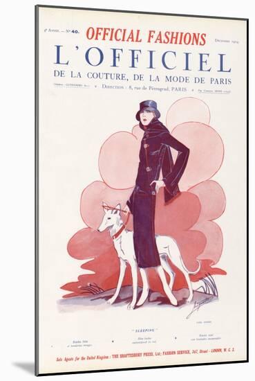 L'Officiel, December 1924 - Sleeping-Paul Poiret-Mounted Art Print