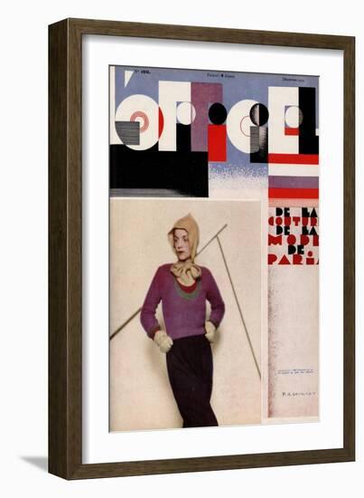 L'Officiel, December 1929 - Costume de Ski-A.P. Covollot-Framed Art Print
