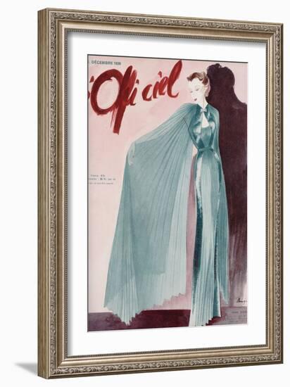 L'Officiel, December 1936 - Réveillon Nina Ricci-Lbenigni-Framed Art Print