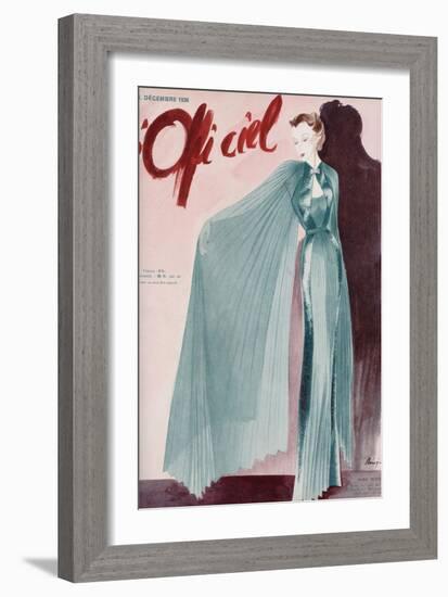 L'Officiel, December 1936 - Réveillon Nina Ricci-Lbenigni-Framed Art Print