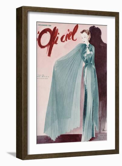 L'Officiel, December 1936 - Réveillon Nina Ricci-Lbenigni-Framed Art Print