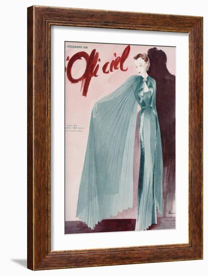 L'Officiel, December 1936 - Réveillon Nina Ricci-Lbenigni-Framed Art Print