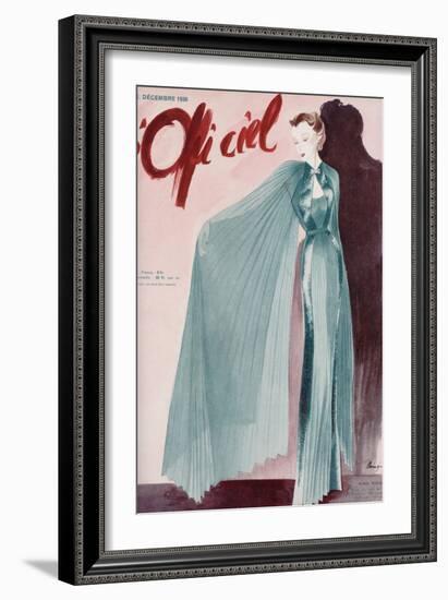 L'Officiel, December 1936 - Réveillon Nina Ricci-Lbenigni-Framed Art Print