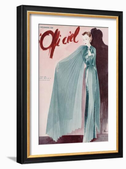 L'Officiel, December 1936 - Réveillon Nina Ricci-Lbenigni-Framed Art Print