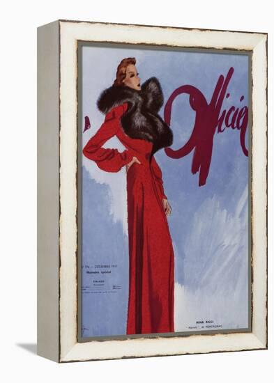 L'Officiel, December 1937 - Nina Ricci-Lbenigni-Framed Stretched Canvas