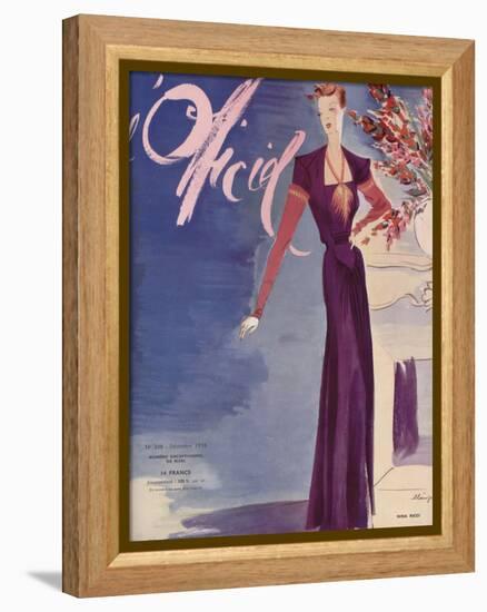 L'Officiel, December 1938 - Nina Ricci-Lbenigni-Framed Stretched Canvas