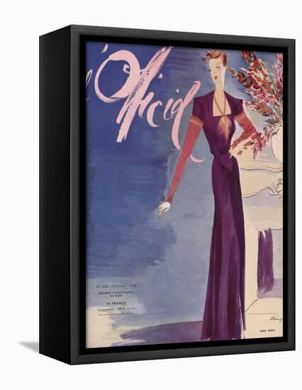 L'Officiel, December 1938 - Nina Ricci-Lbenigni-Framed Stretched Canvas