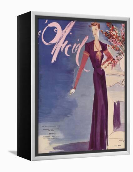 L'Officiel, December 1938 - Nina Ricci-Lbenigni-Framed Stretched Canvas