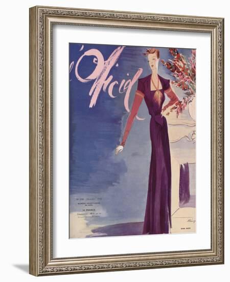 L'Officiel, December 1938 - Nina Ricci-Lbenigni-Framed Art Print