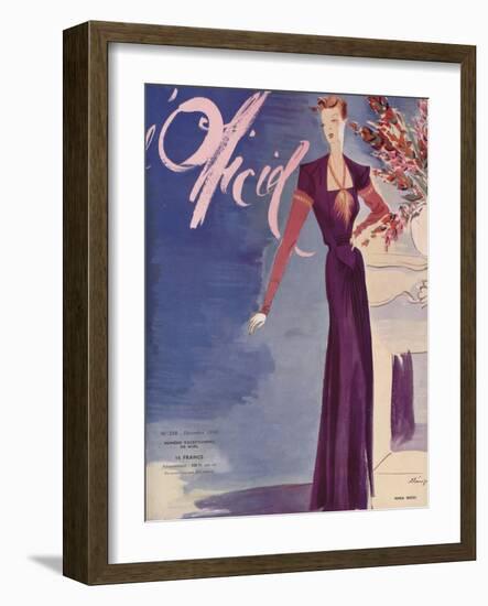 L'Officiel, December 1938 - Nina Ricci-Lbenigni-Framed Art Print