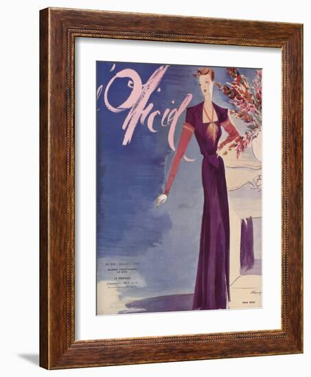 L'Officiel, December 1938 - Nina Ricci-Lbenigni-Framed Art Print