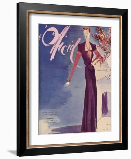 L'Officiel, December 1938 - Nina Ricci-Lbenigni-Framed Art Print