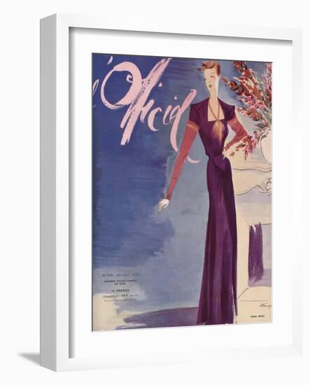 L'Officiel, December 1938 - Nina Ricci-Lbenigni-Framed Art Print