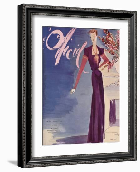 L'Officiel, December 1938 - Nina Ricci-Lbenigni-Framed Art Print