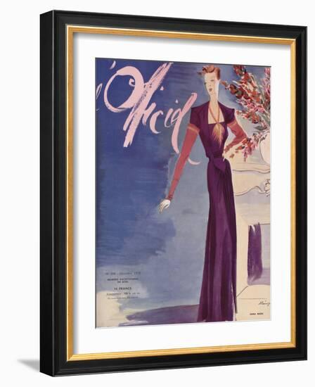 L'Officiel, December 1938 - Nina Ricci-Lbenigni-Framed Art Print