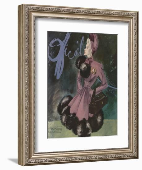 L'Officiel, December 1942 - Ensemble Nina Riccibijou Van Cleef et Arpelssac André Dallioux-Lbenigni-Framed Art Print