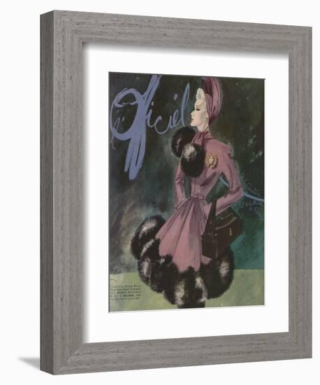 L'Officiel, December 1942 - Ensemble Nina Riccibijou Van Cleef et Arpelssac André Dallioux-Lbenigni-Framed Art Print