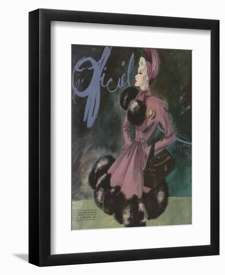 L'Officiel, December 1942 - Ensemble Nina Riccibijou Van Cleef et Arpelssac André Dallioux-Lbenigni-Framed Art Print