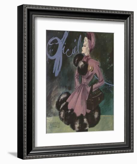 L'Officiel, December 1942 - Ensemble Nina Riccibijou Van Cleef et Arpelssac André Dallioux-Lbenigni-Framed Art Print