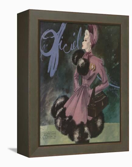 L'Officiel, December 1942 - Ensemble Nina Riccibijou Van Cleef et Arpelssac André Dallioux-Lbenigni-Framed Stretched Canvas