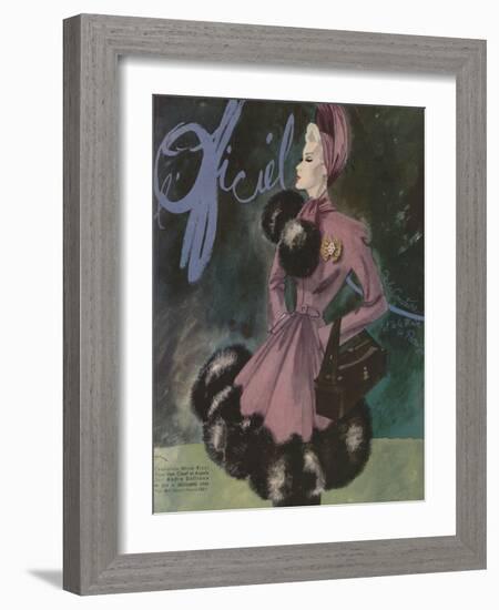 L'Officiel, December 1942 - Ensemble Nina Riccibijou Van Cleef et Arpelssac André Dallioux-Lbenigni-Framed Art Print