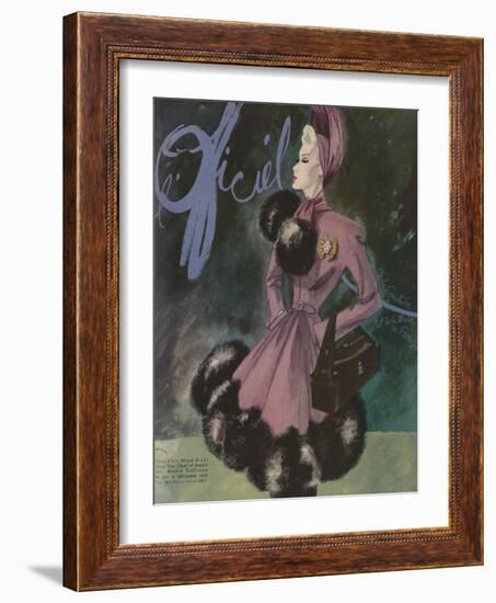 L'Officiel, December 1942 - Ensemble Nina Riccibijou Van Cleef et Arpelssac André Dallioux-Lbenigni-Framed Art Print