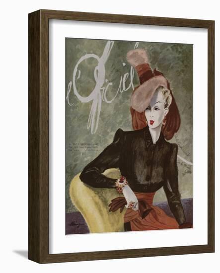 L'Officiel, December 1943-Lbenigni-Framed Art Print