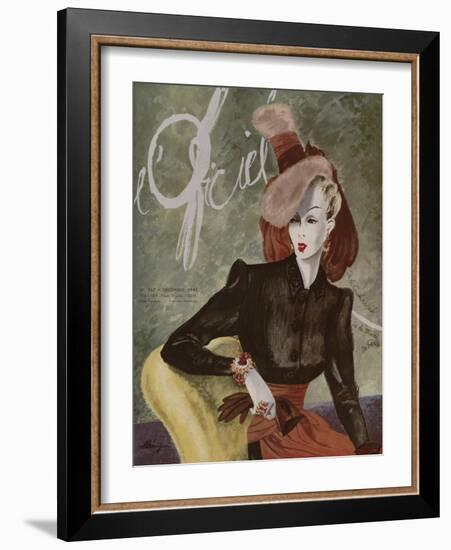 L'Officiel, December 1943-Lbenigni-Framed Art Print