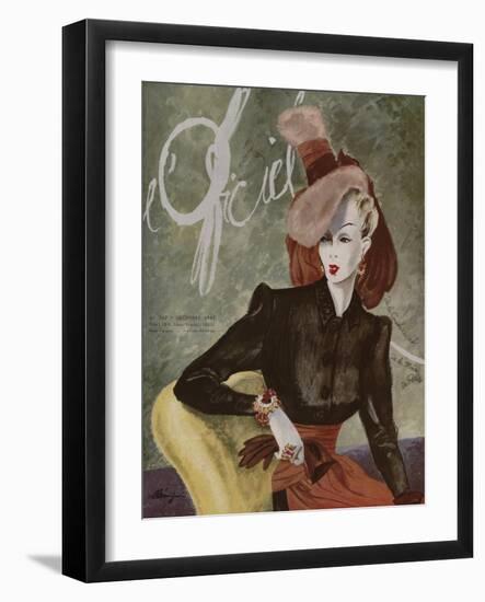 L'Officiel, December 1943-Lbenigni-Framed Art Print