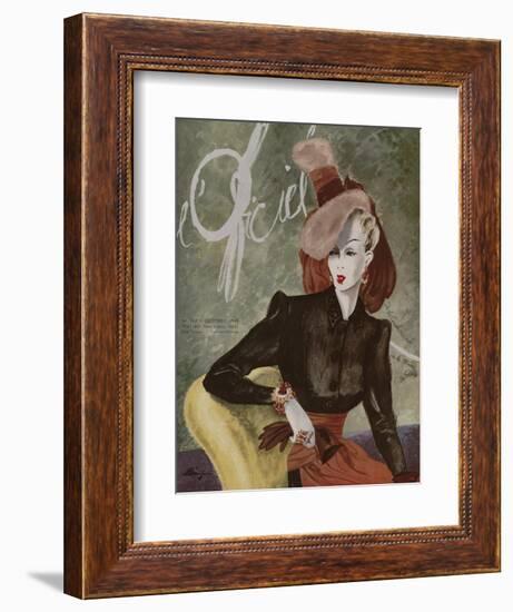 L'Officiel, December 1943-Lbenigni-Framed Premium Giclee Print