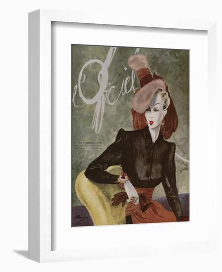 L'Officiel, December 1943-Lbenigni-Framed Premium Giclee Print