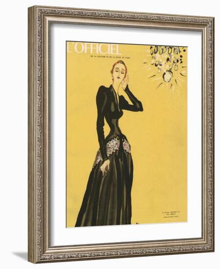 L'Officiel, December 1945 - Robe de Maggy Rouff-Benito-Framed Art Print