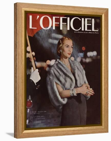 L'Officiel, December 1955-Arsac-Framed Stretched Canvas