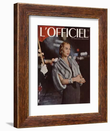 L'Officiel, December 1955-Arsac-Framed Premium Giclee Print