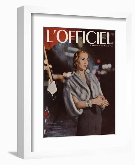 L'Officiel, December 1955-Arsac-Framed Premium Giclee Print