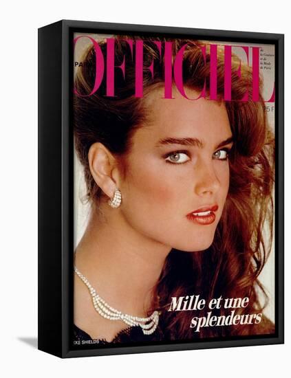 L'Officiel, December 1981 - Brooke Shields-Jean-Daniel Lorieux-Framed Stretched Canvas