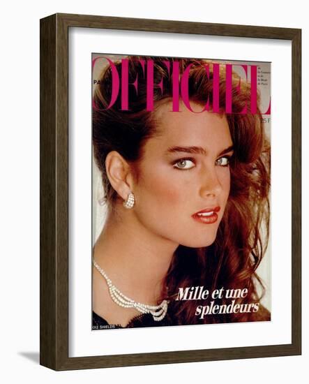 L'Officiel, December 1981 - Brooke Shields-Jean-Daniel Lorieux-Framed Art Print