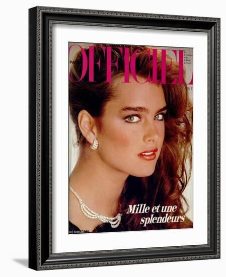 L'Officiel, December 1981 - Brooke Shields-Jean-Daniel Lorieux-Framed Art Print