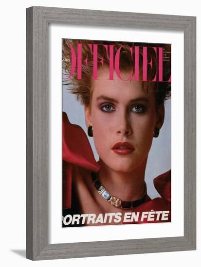 L'Officiel, December 1983 - Christian Dior Boutique-null-Framed Art Print