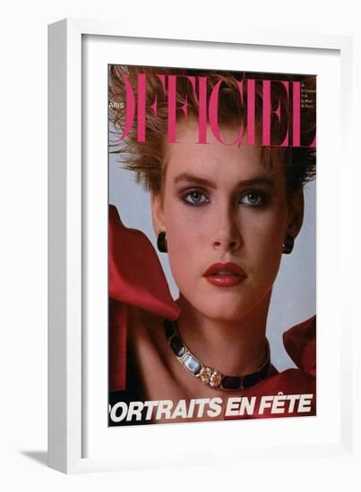 L'Officiel, December 1983 - Christian Dior Boutique-null-Framed Art Print